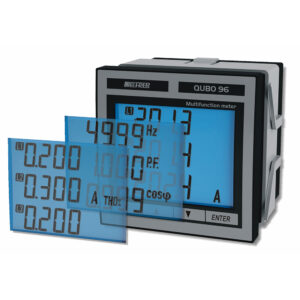 Analizador de Red QUBO96-H ModBus TCP+WebServer+Memoria Interna Aux 80-260V.